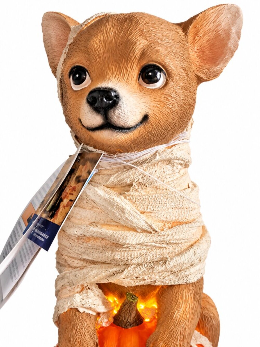 Halloween Chihuahua Mummy LED Light Up Statue Pumpkin Spooky Cute Humane Society